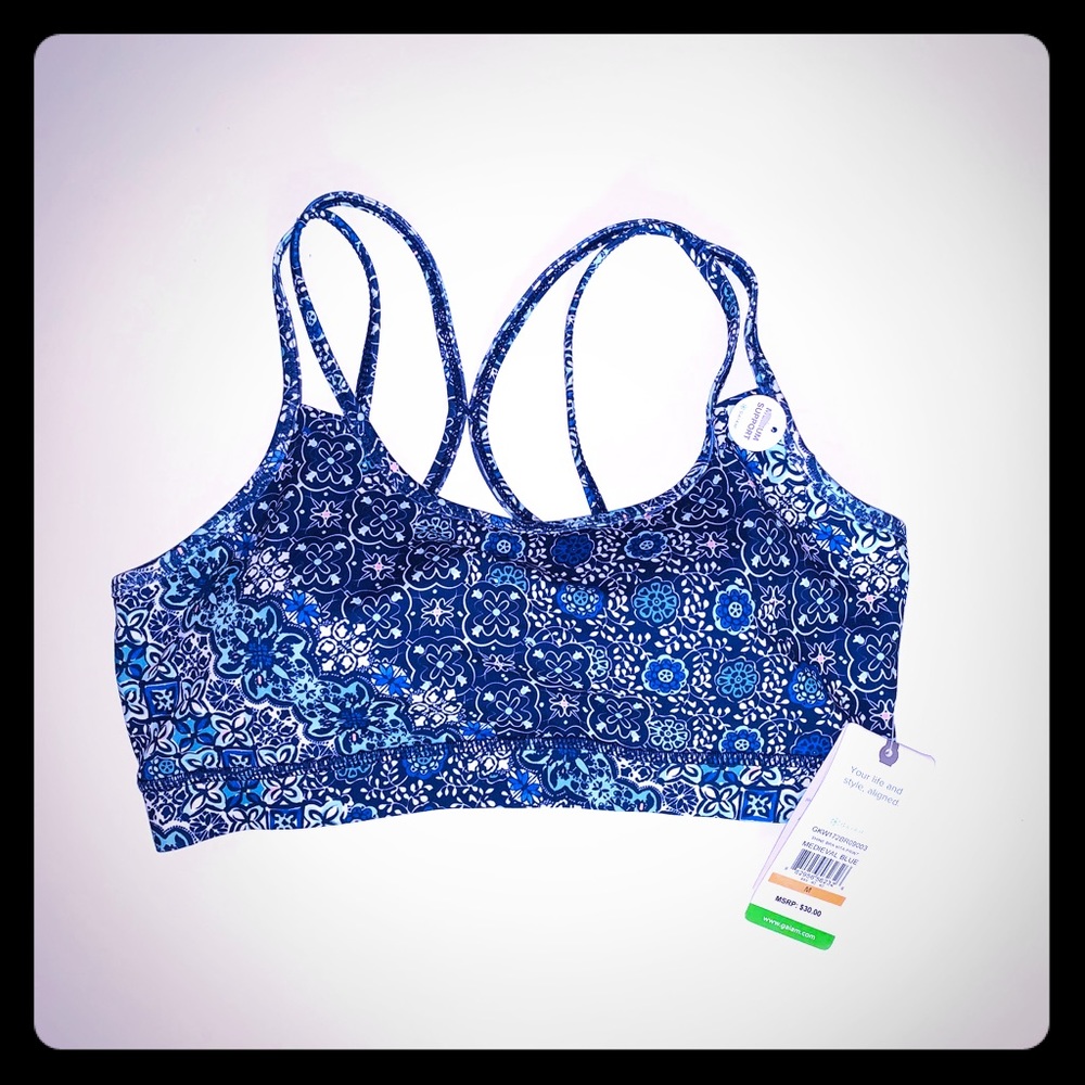 Gaiam Women’s Shine Sports Bra -Medium NWT